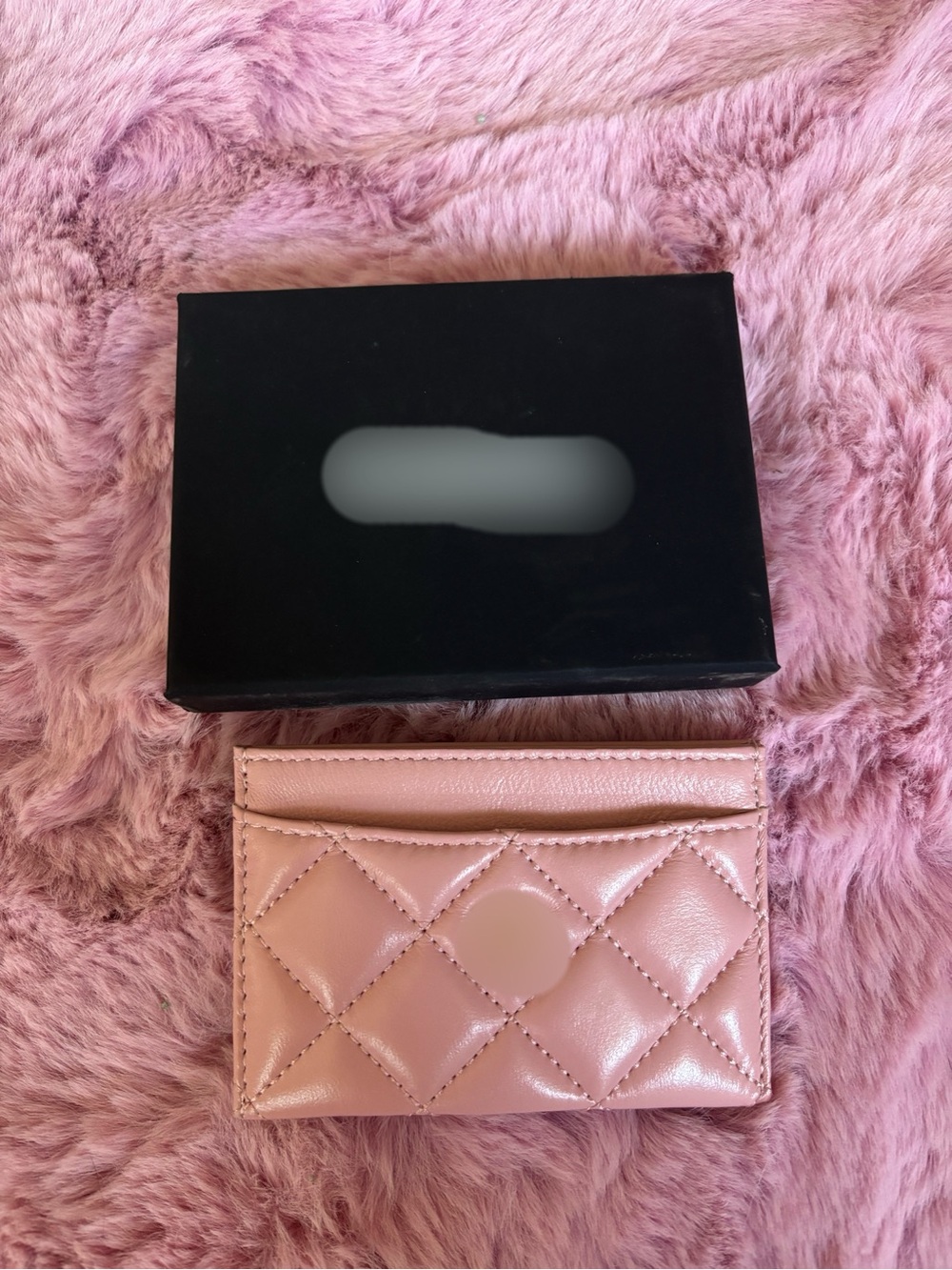 CC Pink quilted card holder